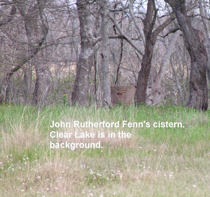 Early cistern at J R Fenn homesite